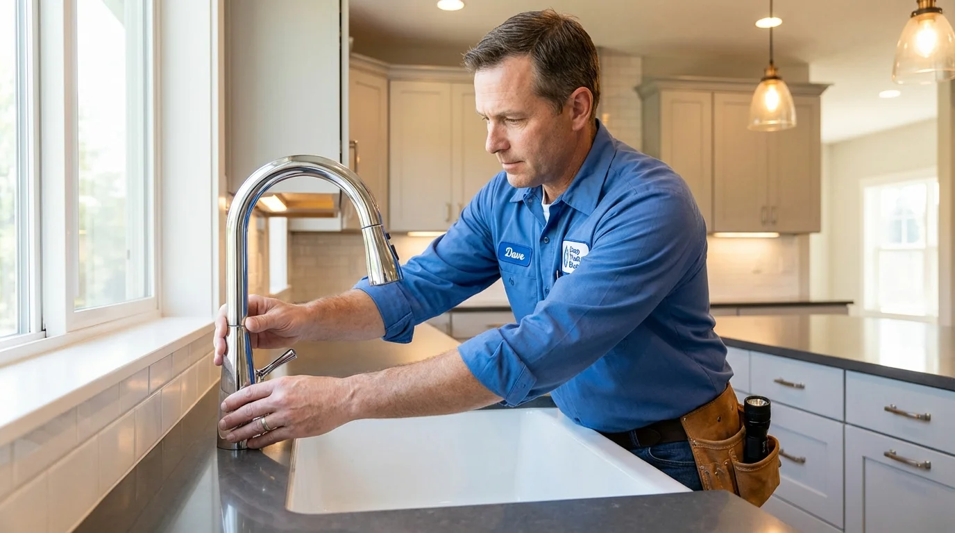 Kitchen faucet installation by Johns Plumbing LLC in Elbow Lake